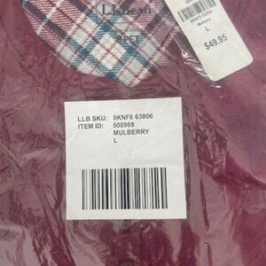 L.L. Bean Pajamas, Size Petite L, Knit Top with Flannel Bottom